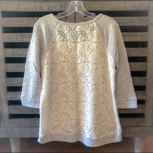 Express Lace Back Sweater
